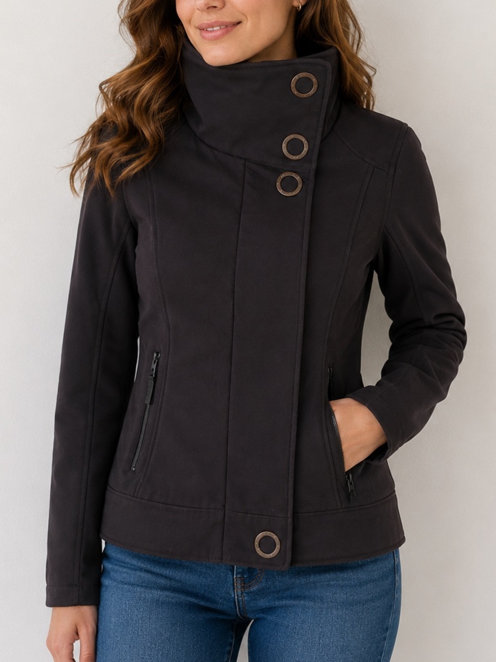 Lululemon Aubrey Bomber Black Softshell Zipup Jacket